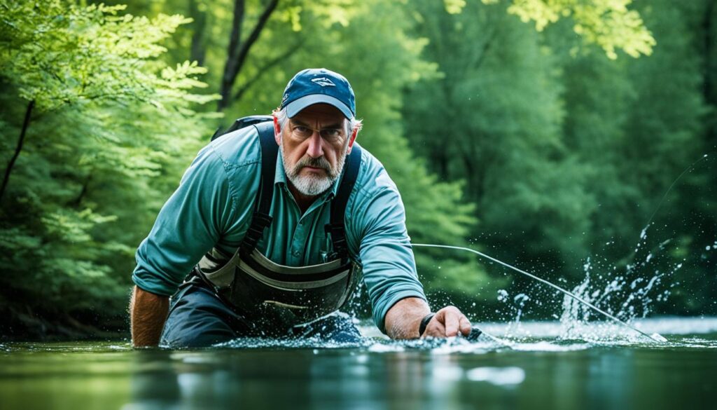Stealthy fly fishing
