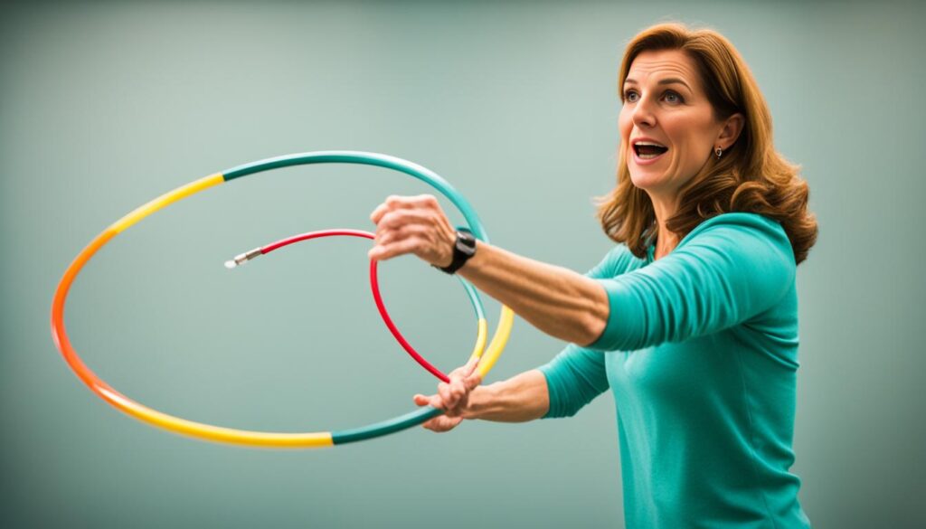 Using a Hula Hoop for switch casting practice